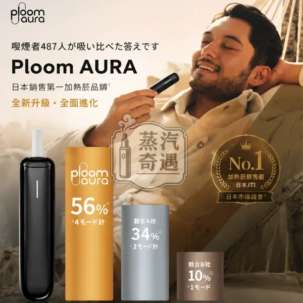 Ploom AURA 曜石黑 Jet Black日本原裝第四代旗艦加熱菸主機